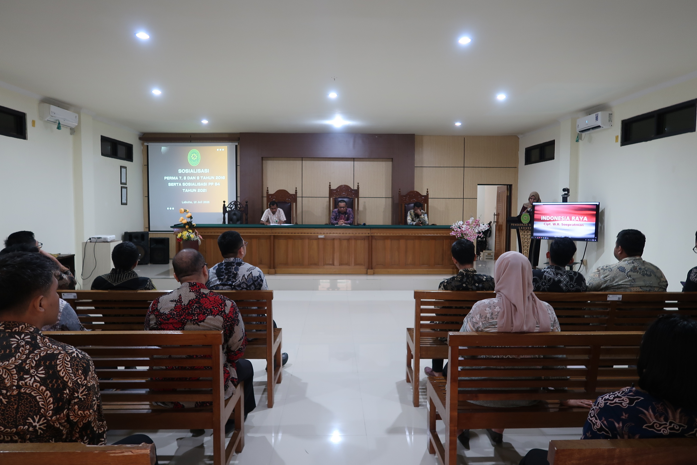 Sosialisasi PERMA No. 7, 8, dan 9 Tahun 2016 serta PP No. 94 Tahun 2021 di Pengadilan Negeri Labuha