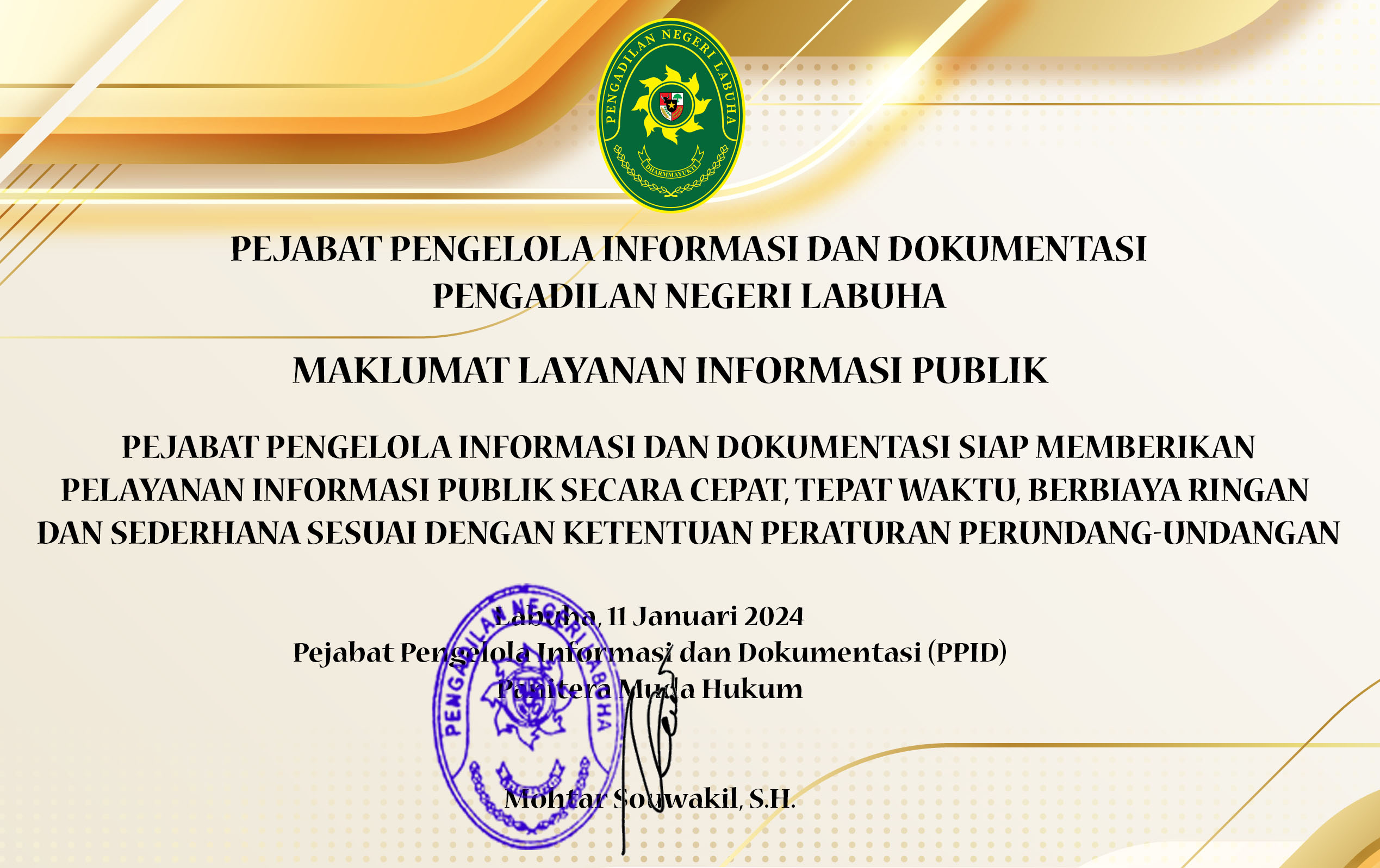Maklumat Layanan Informasi Publik