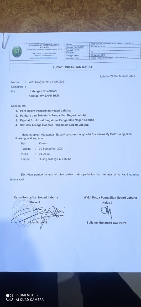 Undang Sosialisasi Aplikasi My SAPK BKN