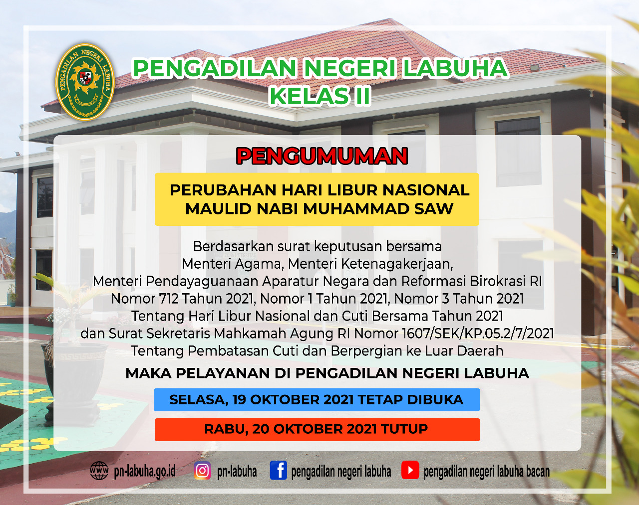 Perubahan Hari Libur Nasional