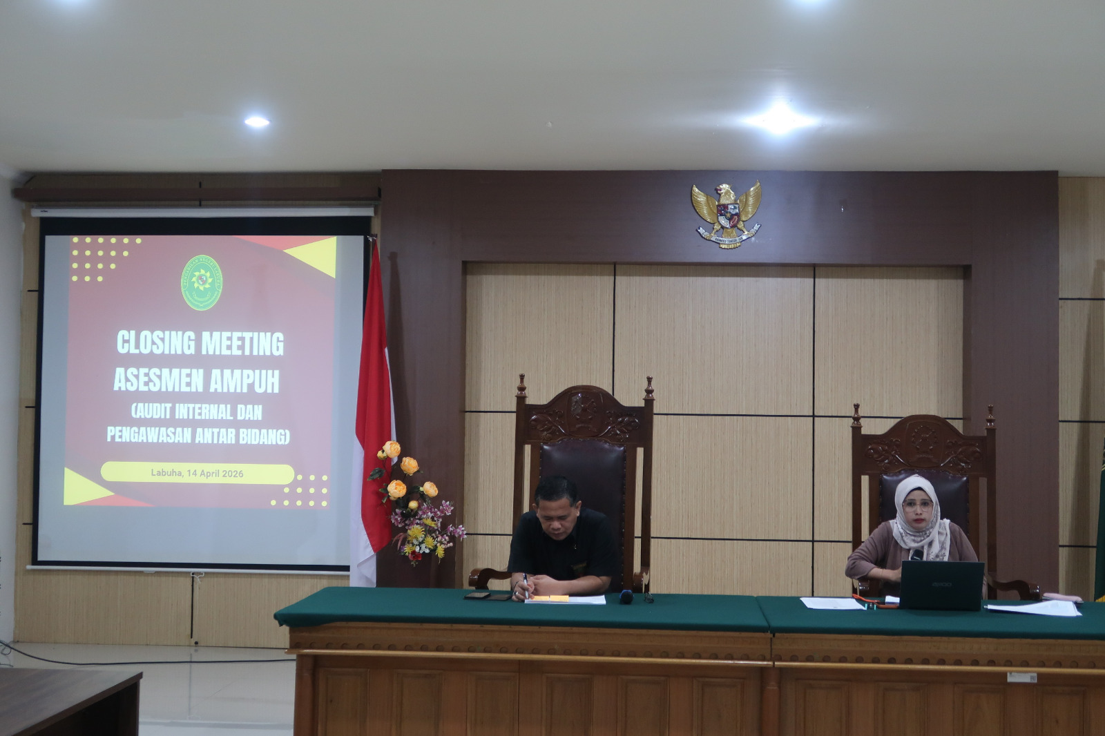 Pengadilan Negeri Labuha Gelar Closing Meeting Asesmen AMPUH